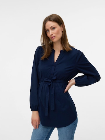 Chemisier 'MLElva Lia' MAMALICIOUS en bleu : devant