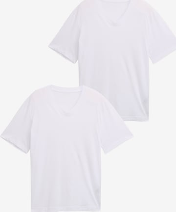 T-Shirt TOM TAILOR en blanc : devant