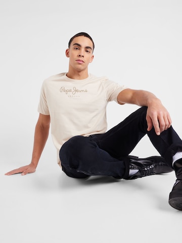 Pepe Jeans - Camiseta 'Eggo' en beige
