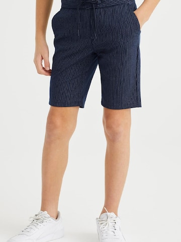 WE Fashion Slimfit Kalhoty – modrá: přední strana
