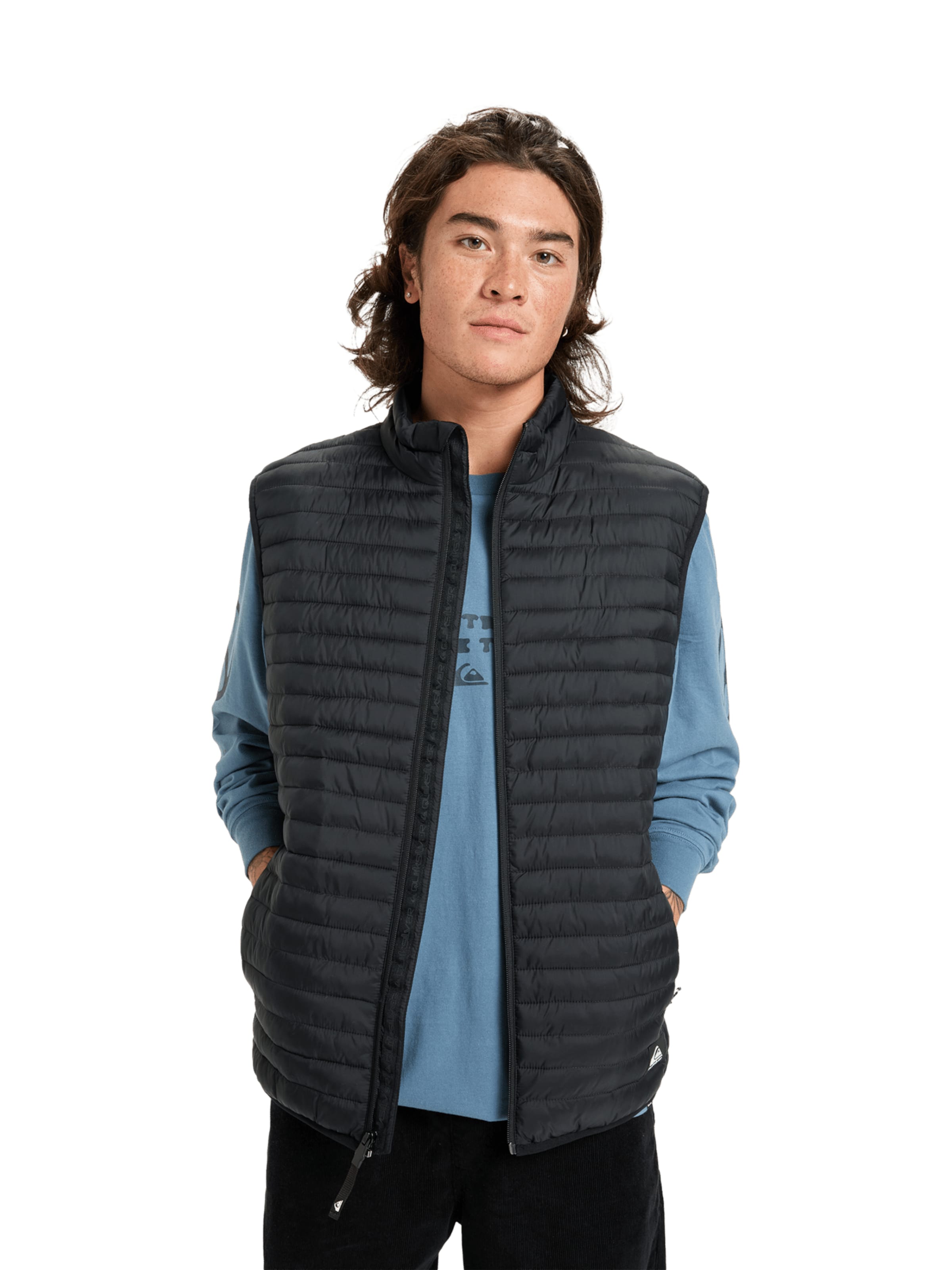 QUIKSILVER Weste in Schwarz: Vorderseite