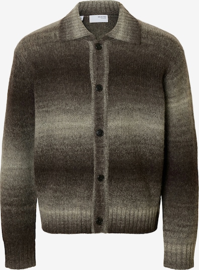 SELECTED Kardigan 'SLHGAARD' u ecru/prljavo bijela / čokolada, Pregled proizvoda