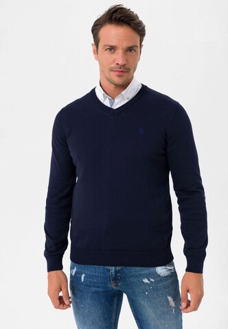 Jimmy Sanders Sweater in Blue: front