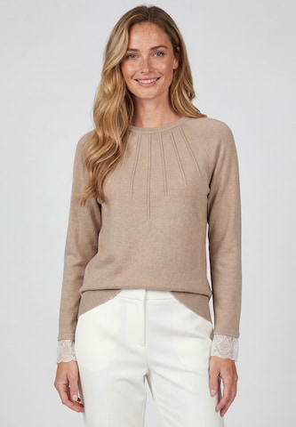 usha BLUE LABEL Shirt in Beige: voorkant