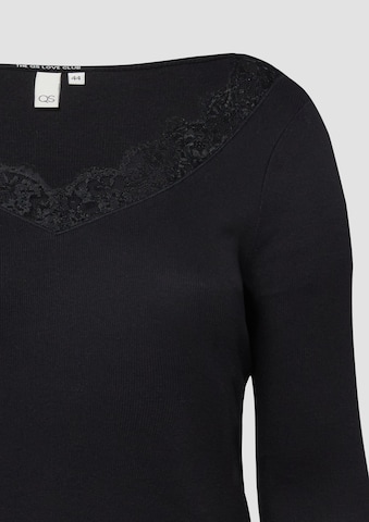 QS T-Shirt in Schwarz