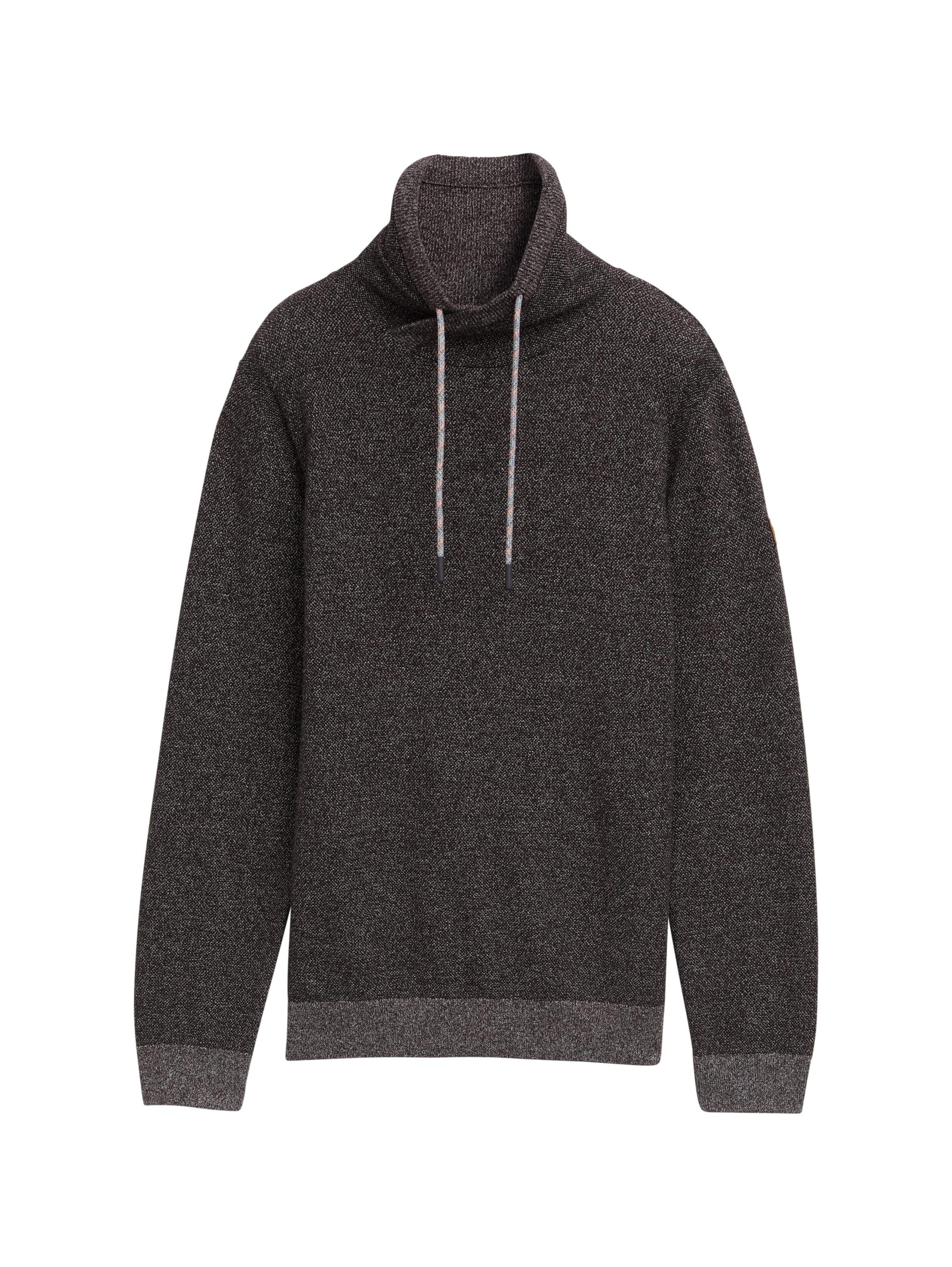 TOM TAILOR Sweater in Black: front