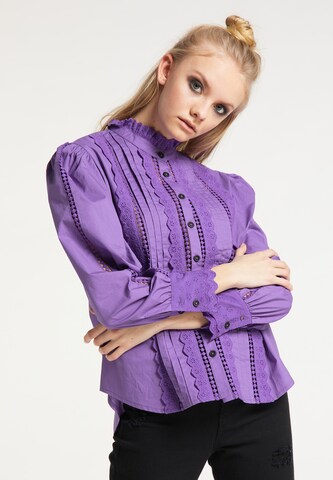 myMo ROCKS Blouse in Purple: front