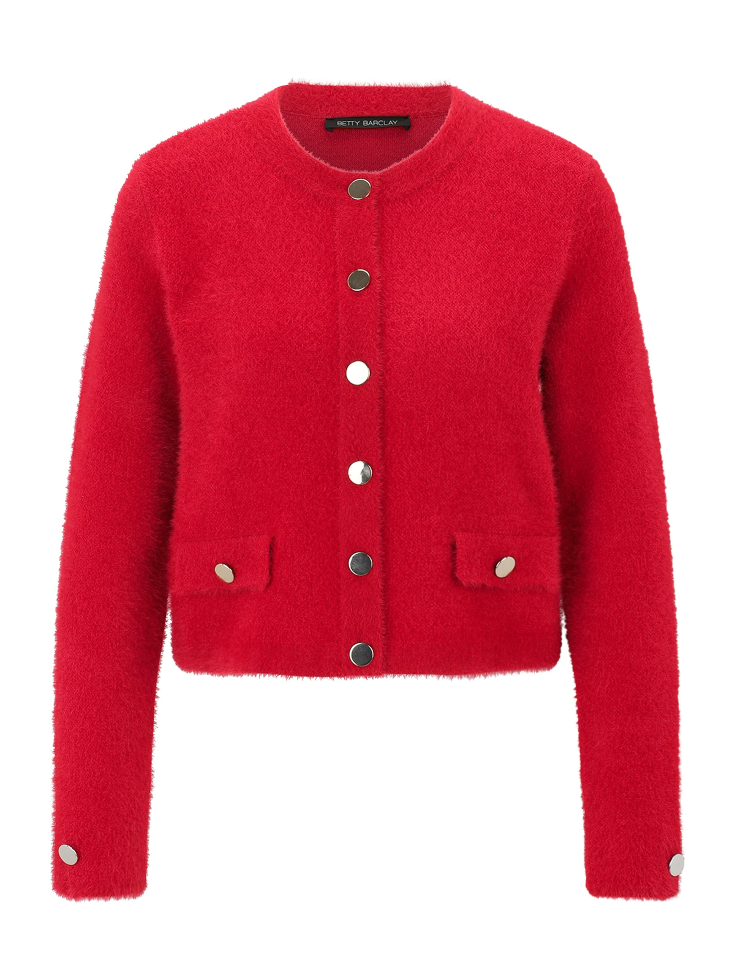 Betty Barclay Gebreid vest in Rood: voorkant