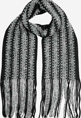COLLEZIONE ALESSANDRO Scarf 'Grobstrick' in Black: front