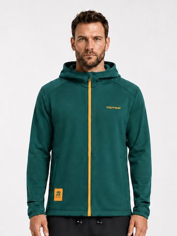 YOUTHUP Athletic Jacket 'ARMFENSTER' in Green