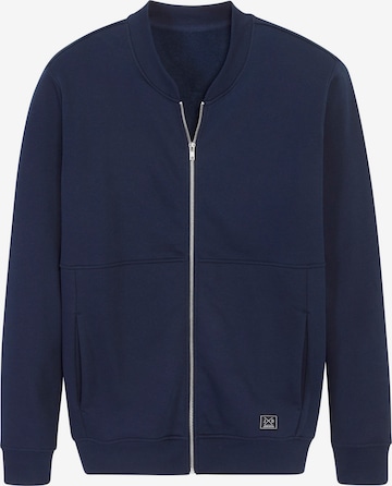 JOHN DEVIN Sweatjacke in Blau: Vorderseite
