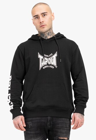 Bluză de molton 'B3LI3VE HOODIE' de la Tapout pe negru: față