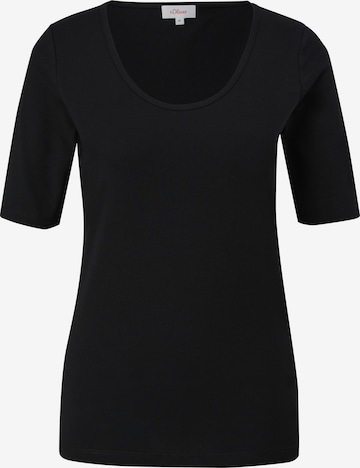 s.Oliver Shirt in Zwart: voorkant