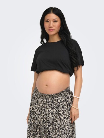 Only Maternity Shirt in Zwart: voorkant