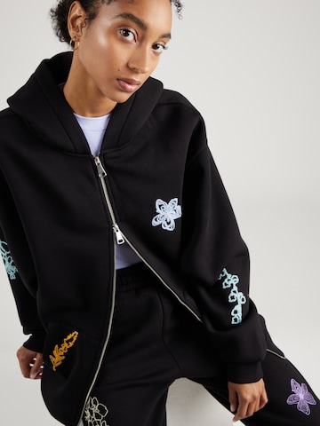 florence by mills exclusive for ABOUT YOU Zip-Up Hoodie 'Merrit' in Black