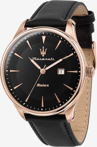 Maserati Uhr in Schwarz: predná strana