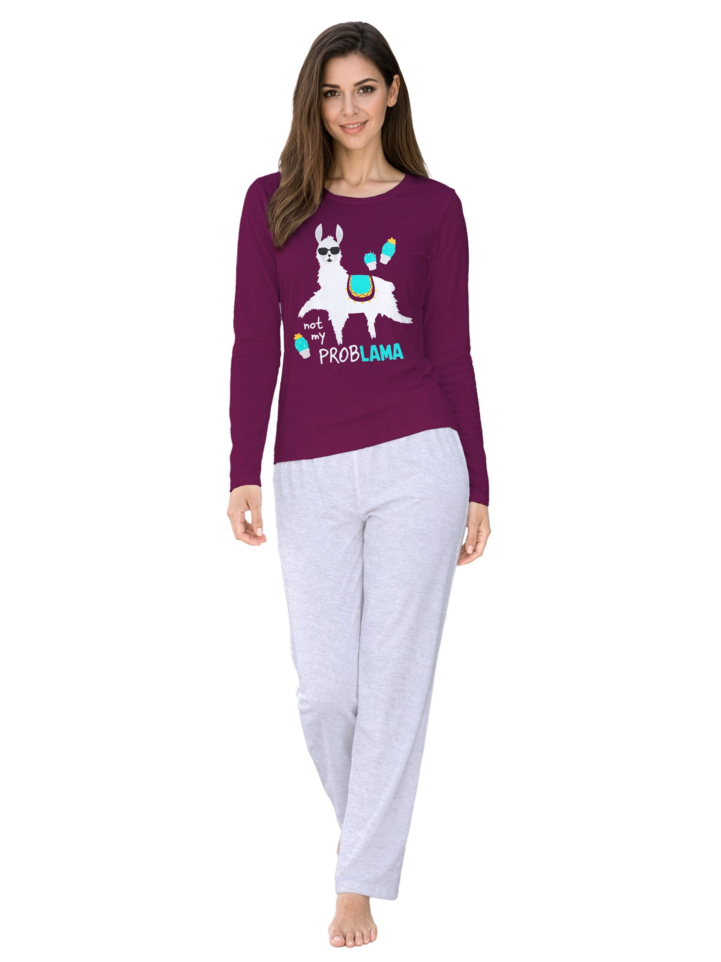 United Labels Pyjama 'Not my ProbLAMA'‌‌‌‌‌‌‌‌ in Mischfarben