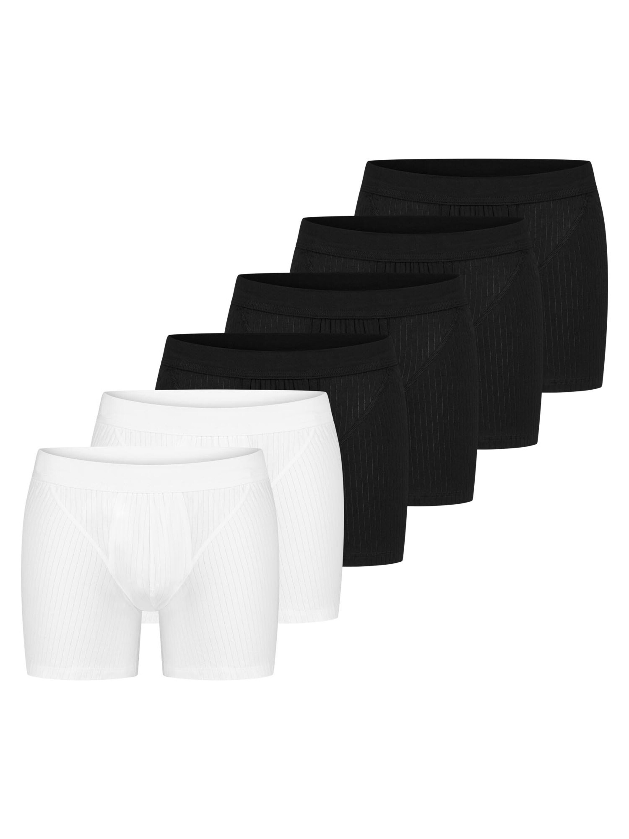 SCHIESSER Boxershorts 'Cotton Essentials Authentic'‌‌‌‌‌ in M in schwarzmeliert, Produktansicht
