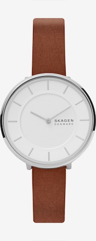 SKAGEN Analoog horloge in Bruin: voorkant