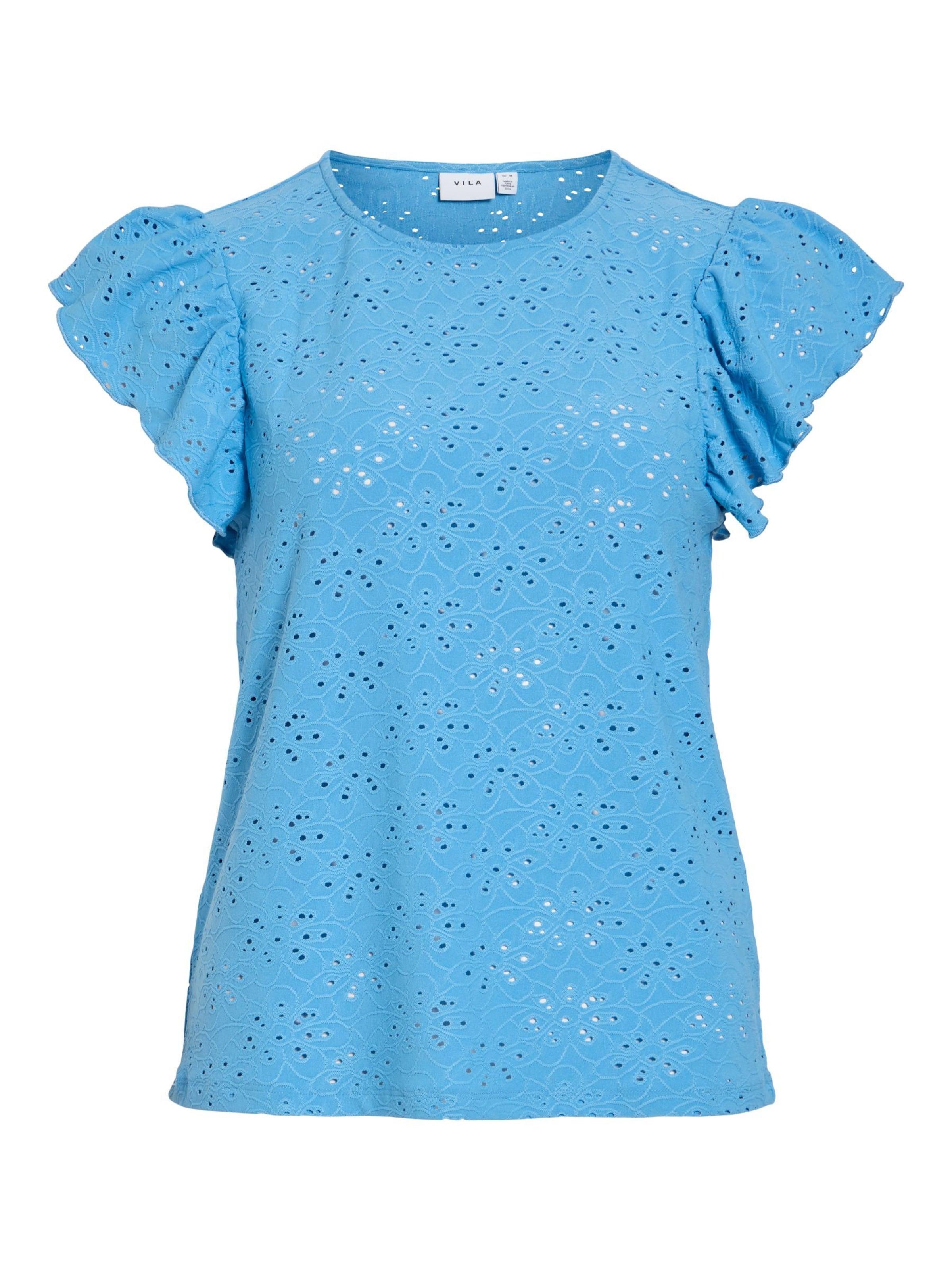 VILA Blouse 'VIKawa' in Blauw: voorkant