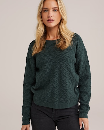 WE Fashion Neulepaita värissä vihreä