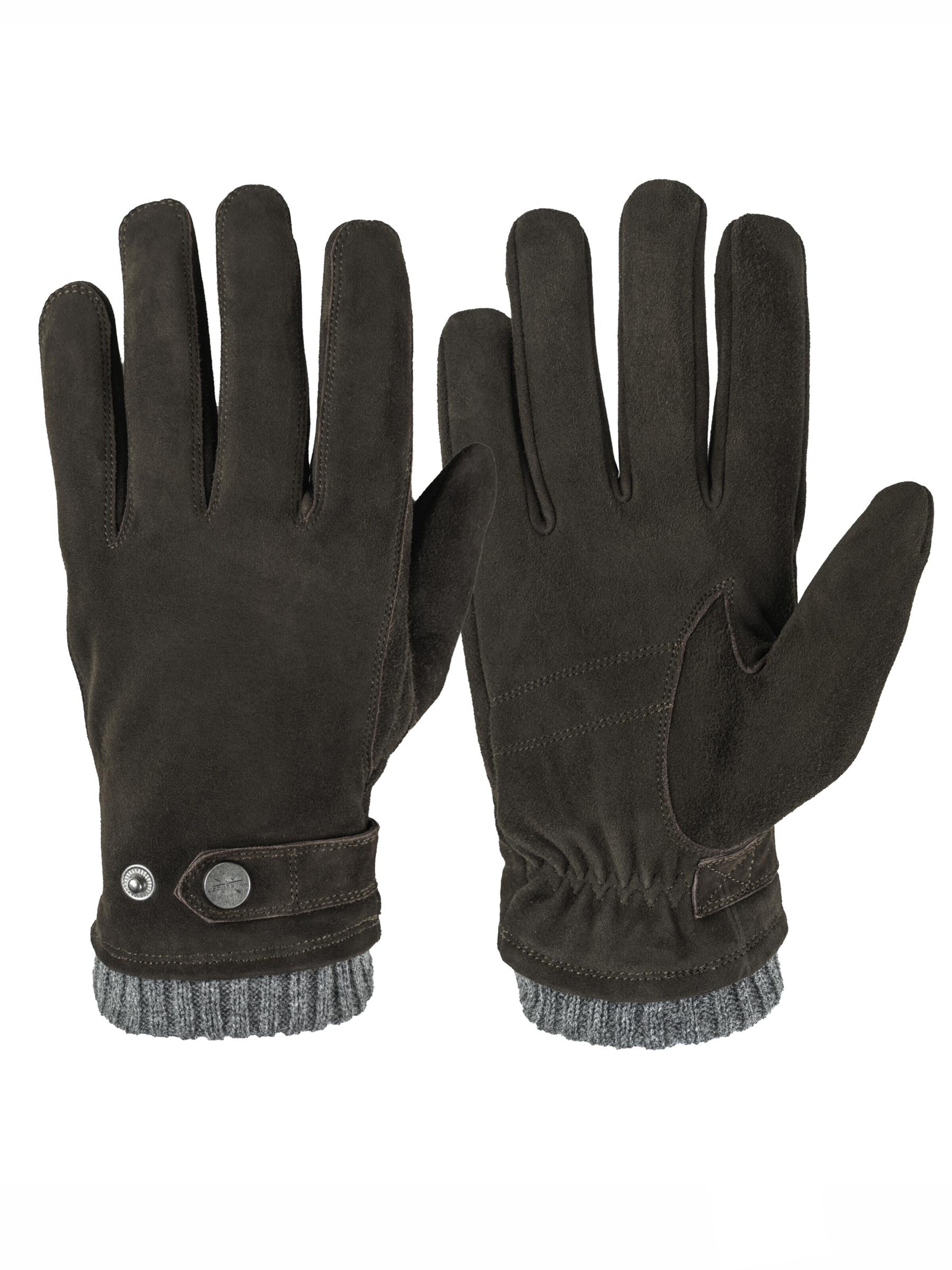 Pearlwood Full Finger Gloves 'RICK' in Brown: front