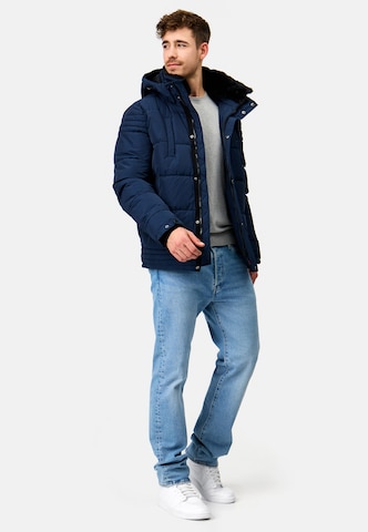 INDICODE JEANS Winterjas 'Blaise' in Blauw