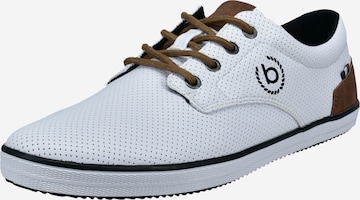 Baskets basses bugatti en blanc : devant