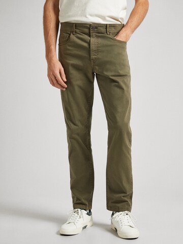 Pepe Jeans Regular Pants in Green: front