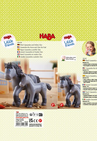 HABA Minipuppe ' Little Friends - Pferd Cassandra und Fohlen Cleo ' in Mischfarben