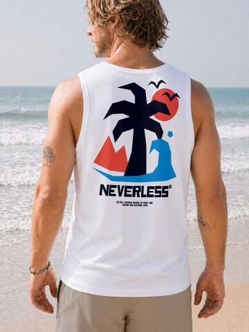 Neverless Shirt 'Beach Palm' in White