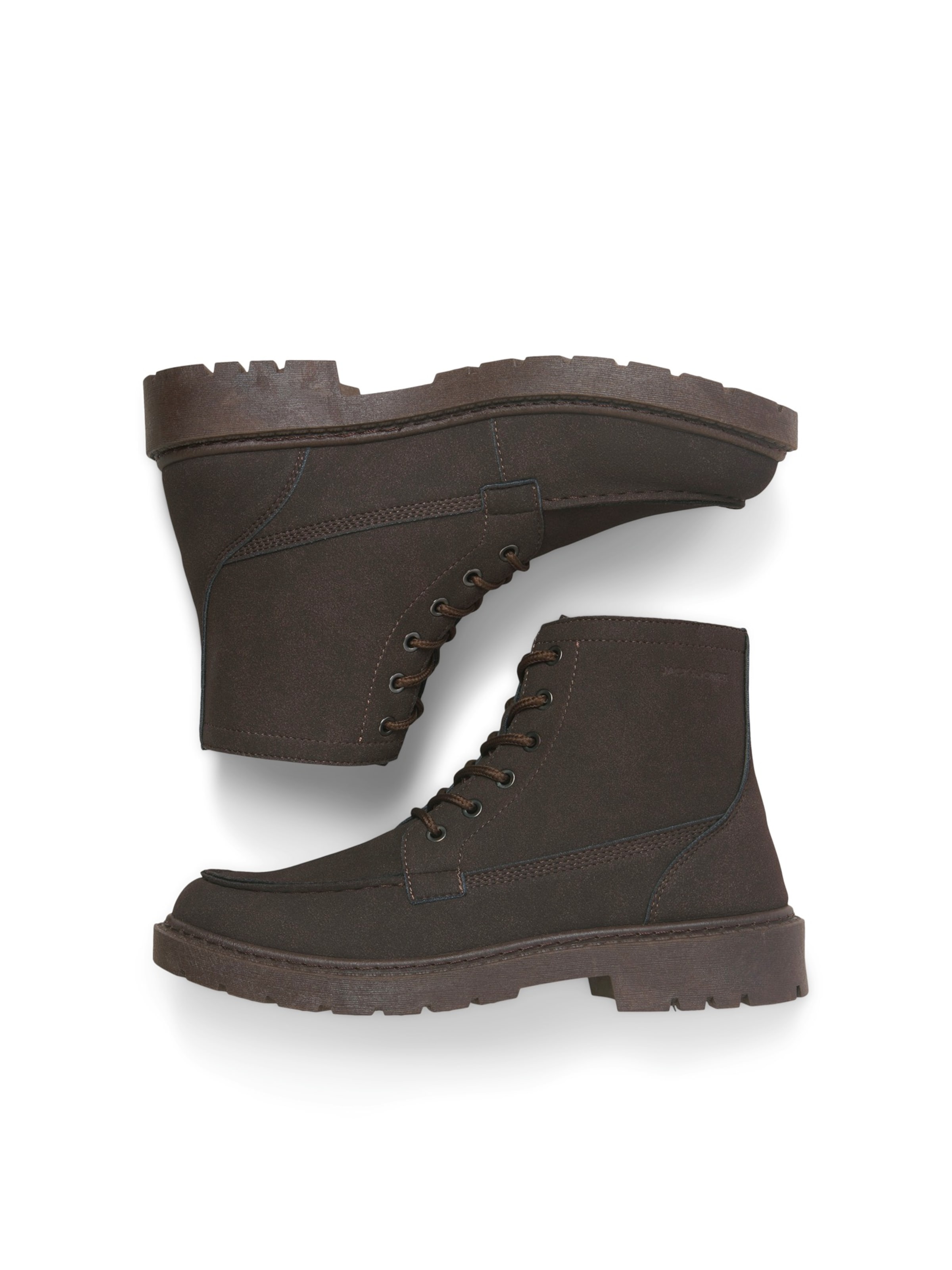 JACK & JONES Μπότες με κορδόνια σε καφέ