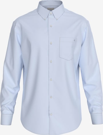 Calvin Klein Button Up Shirt in Blue: front