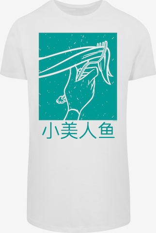 T-Shirt 'Disney Boys Arielle die Meerjungfrau Arielle die Meerjungfrau Hair Stroke' F4NT4STIC en blanc : devant