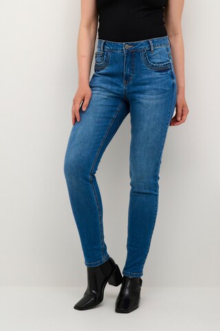 CULTURE Slimfit Jeans 'Sasia' in Blauw: voorkant