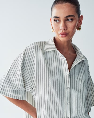 St MRLO Chemisier 'Kady' en noir / blanc, Vue avec produit