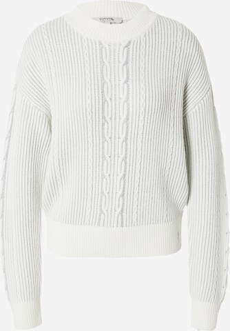 Pullover di comma casual identity in bianco: frontale