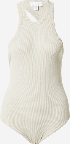 Body a maglietta di TOPSHOP in beige: frontale