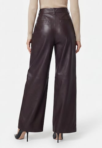 faina Wide leg Broek in Bruin