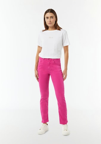 comma casual identity Slimfit Jeans in Pink: Vorderseite