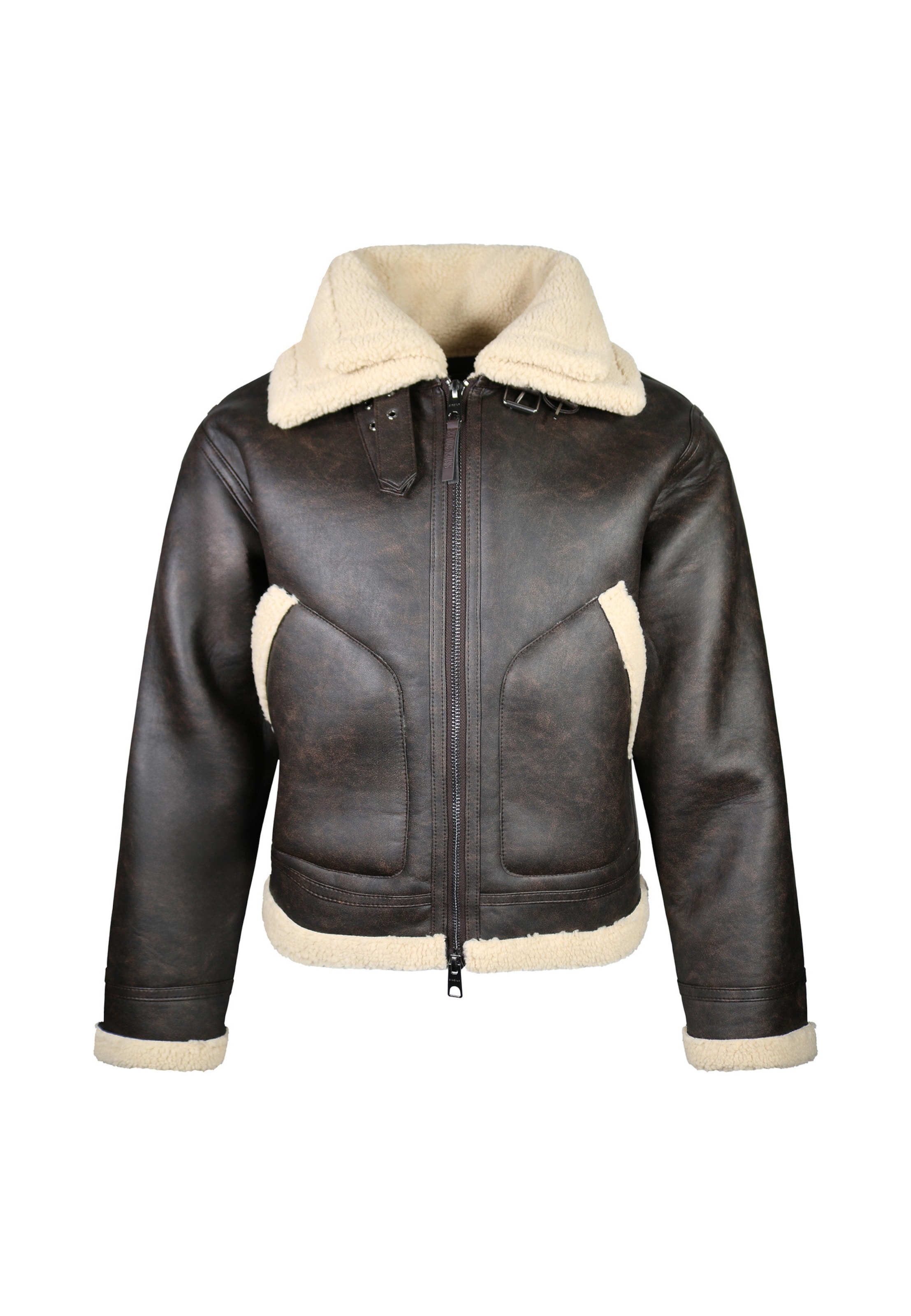 Giacca invernale 'Aviator' di SikSilk in marrone: frontale