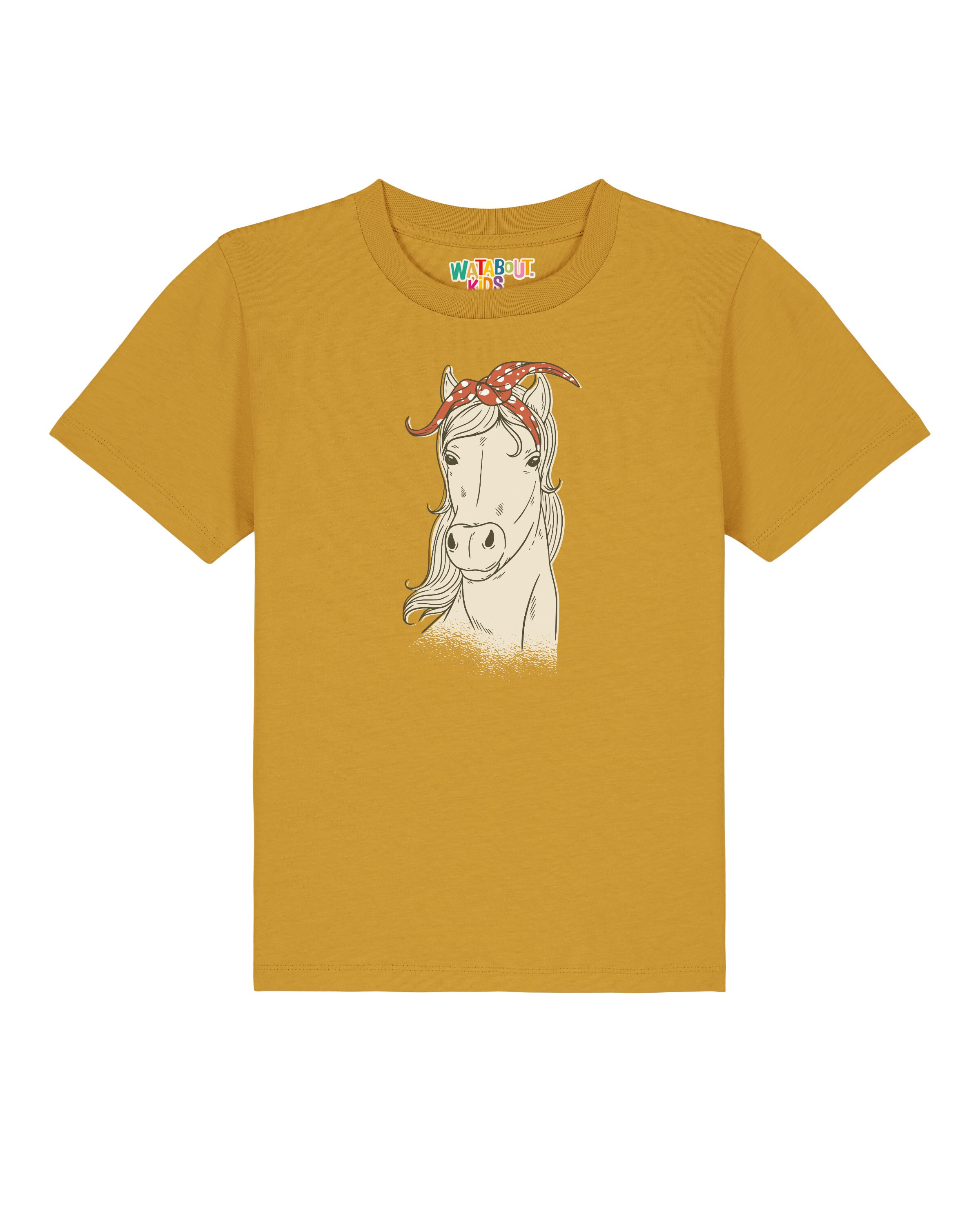 T-Shirt 'Pferd' watabout.kids en jaune : devant
