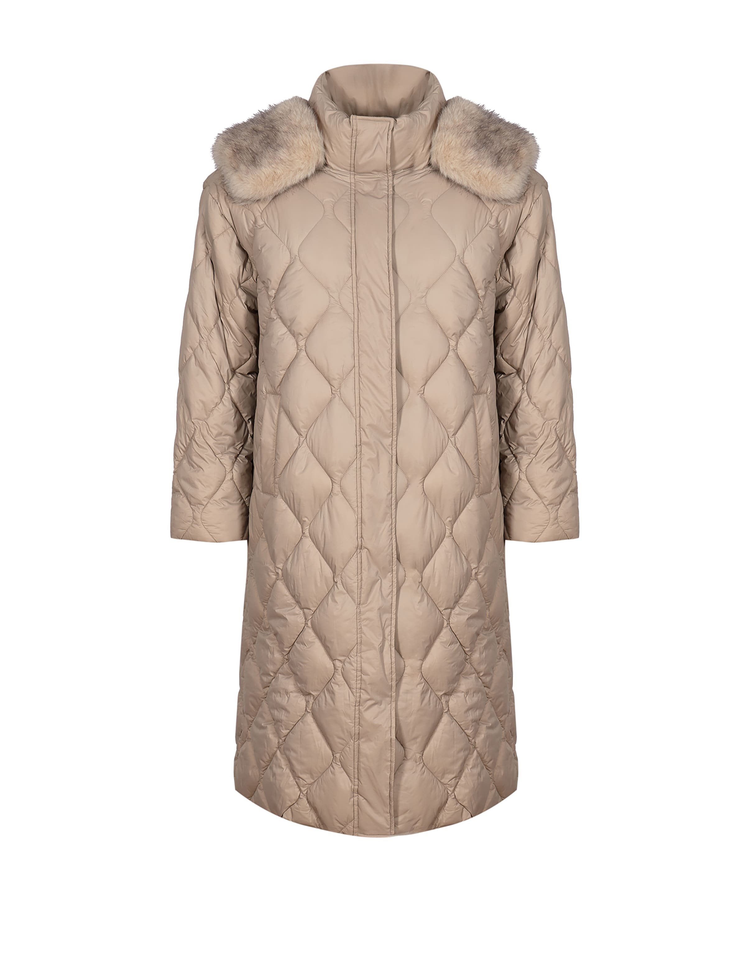 Manteau mi-saison South Beach en beige : devant