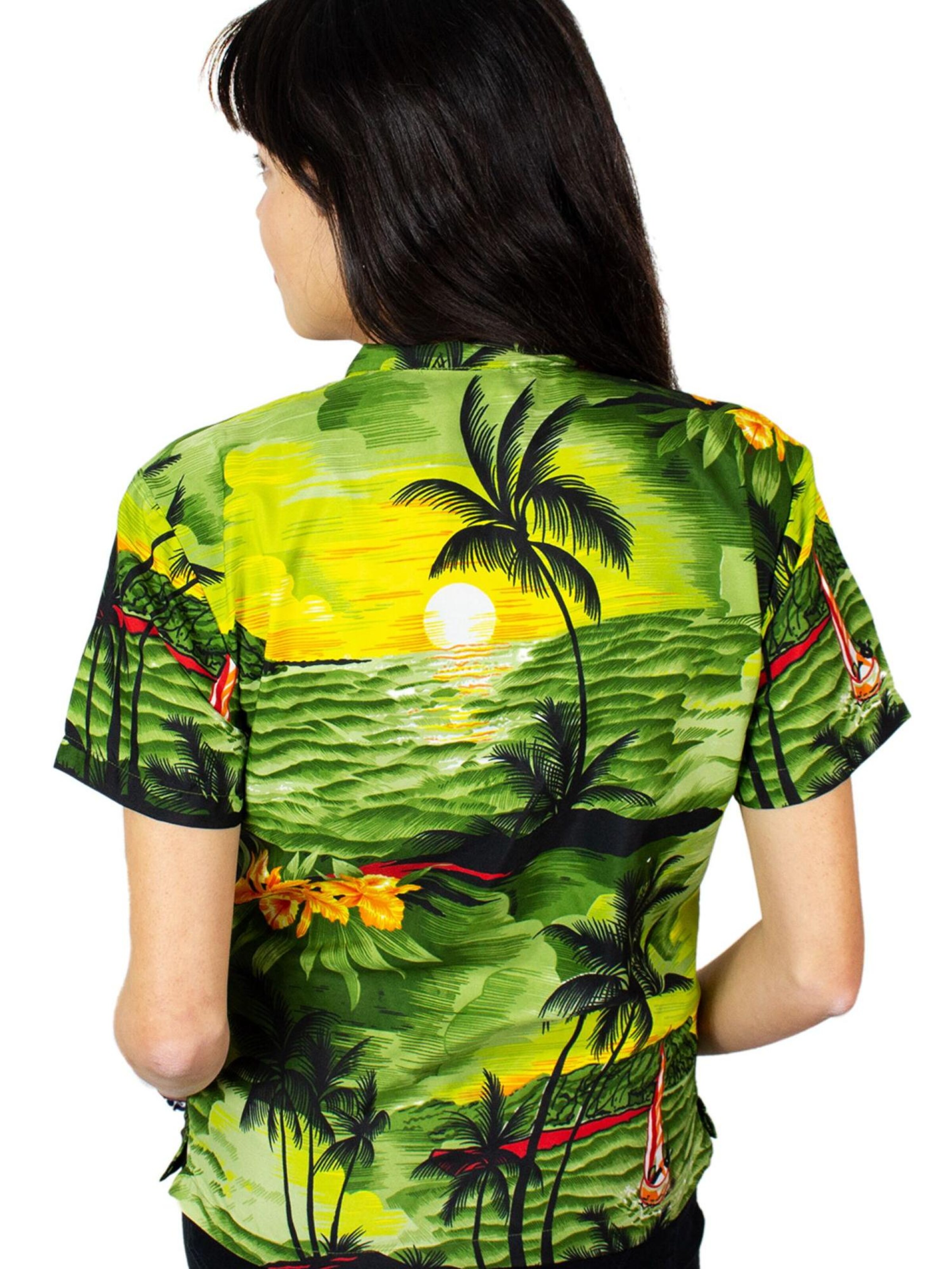 King Kameha Blouse 'Surf' in Green