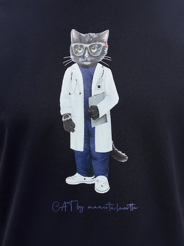 Maglietta 'Doctor Cat' di Cat e Lolette in blu