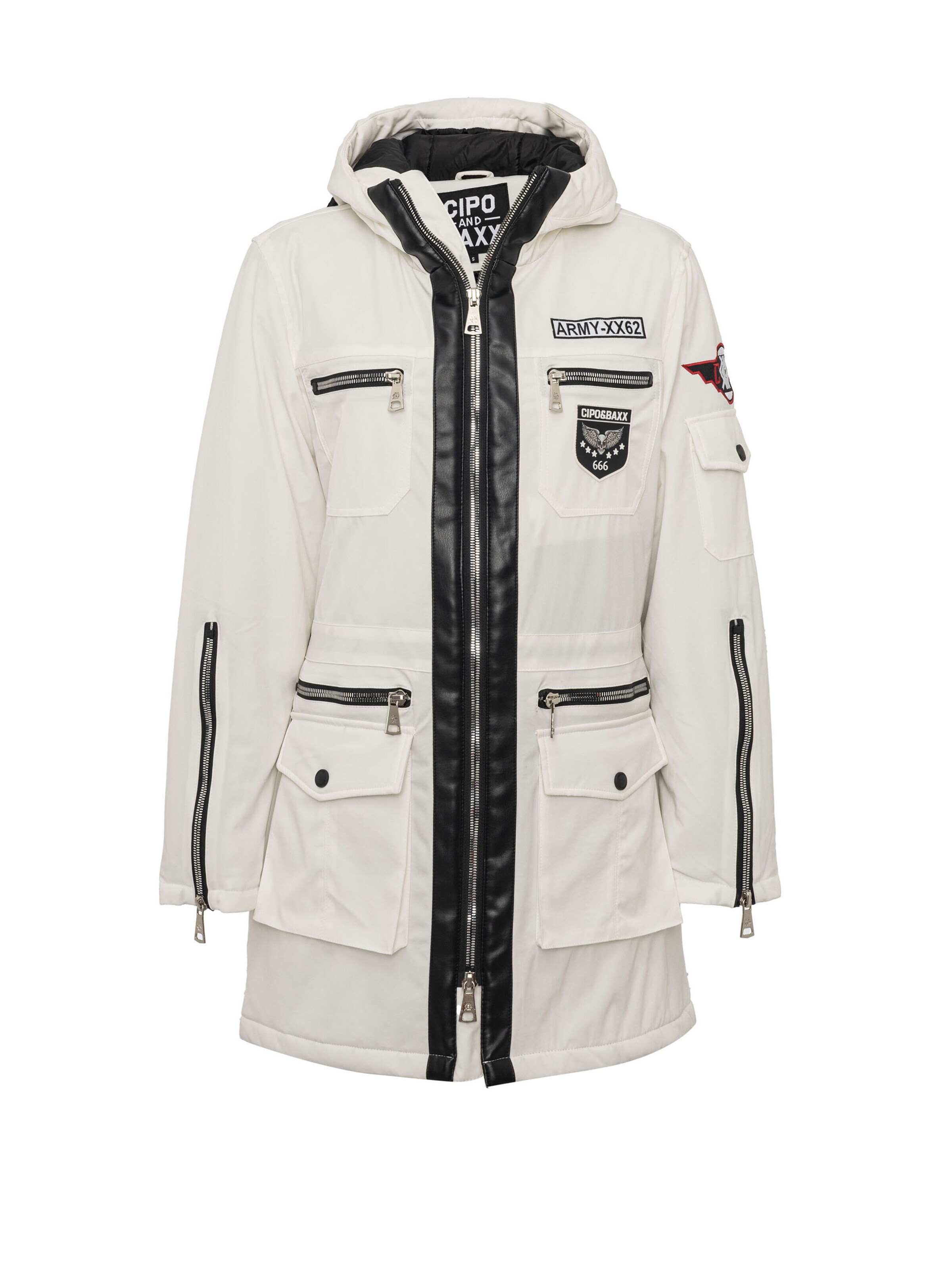 CIPO & BAXX Winter Jacket 'WM144' in White: front