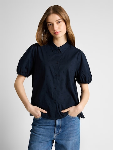 TOM TAILOR DENIM Bluse in Blau: Vorderseite