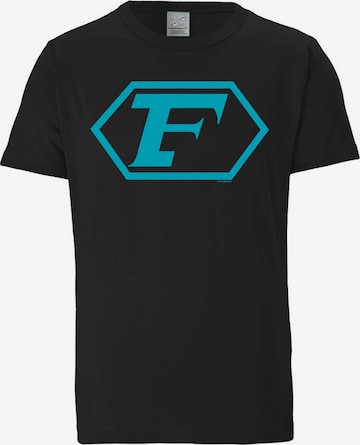 LOGOSHIRT T-Shirt 'Captain Future Logo' in Schwarz: predná strana