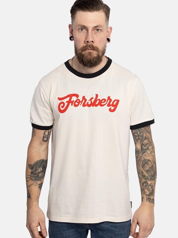 FORSBERG Shirt 'mit Vintage Logo' in Beige