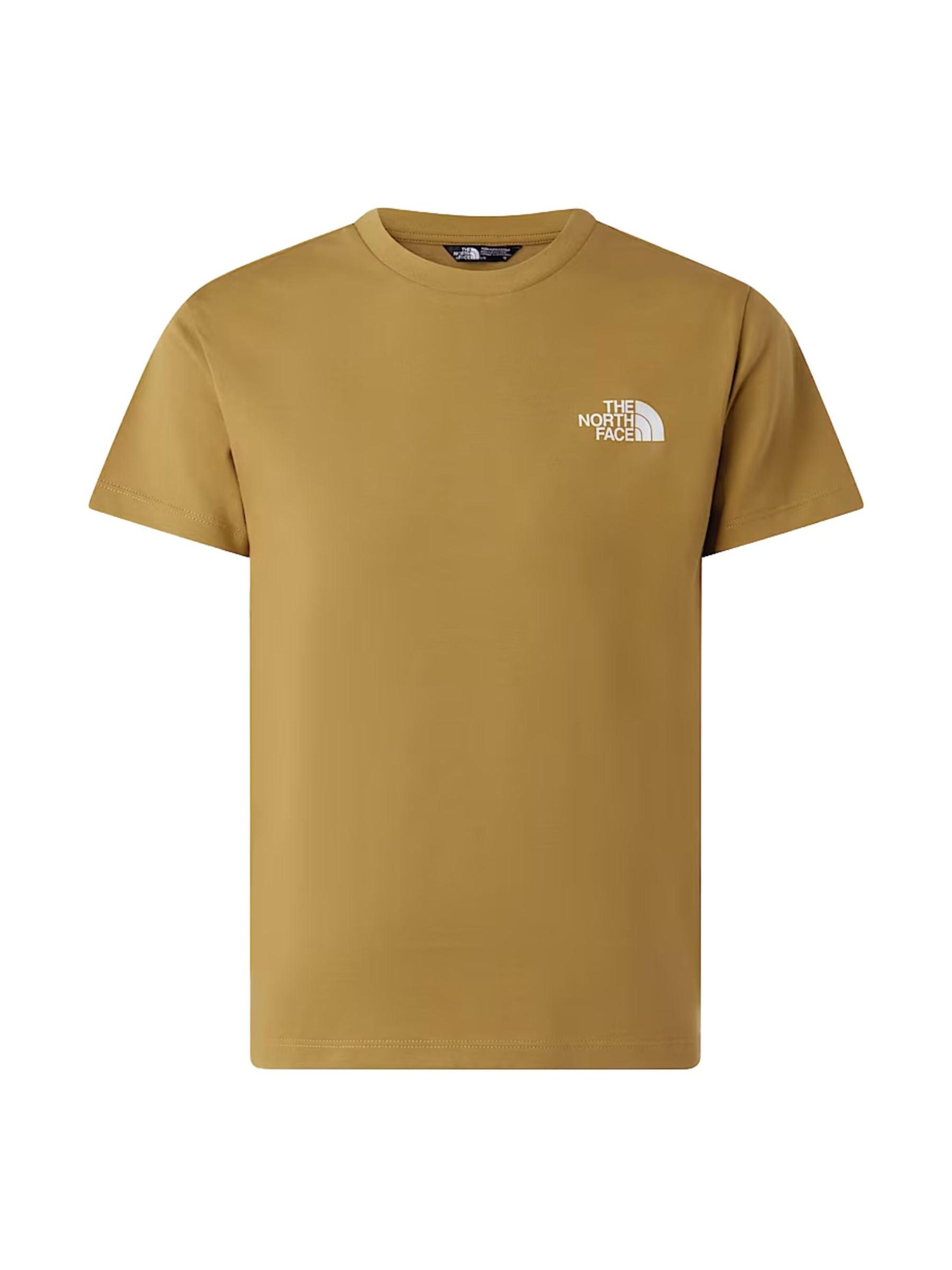 THE NORTH FACE Shirt 'TEEN SIMPLE DOME REG SS' in Yellow: front